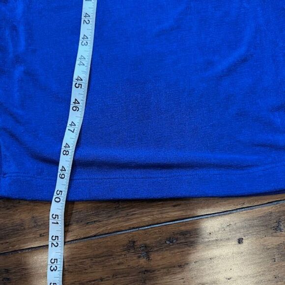 JLUXLABEL Shimmery Blue One Shoulder Cut Out Body Con Midi Sexy Dress Size Large - Picture 9 of 10